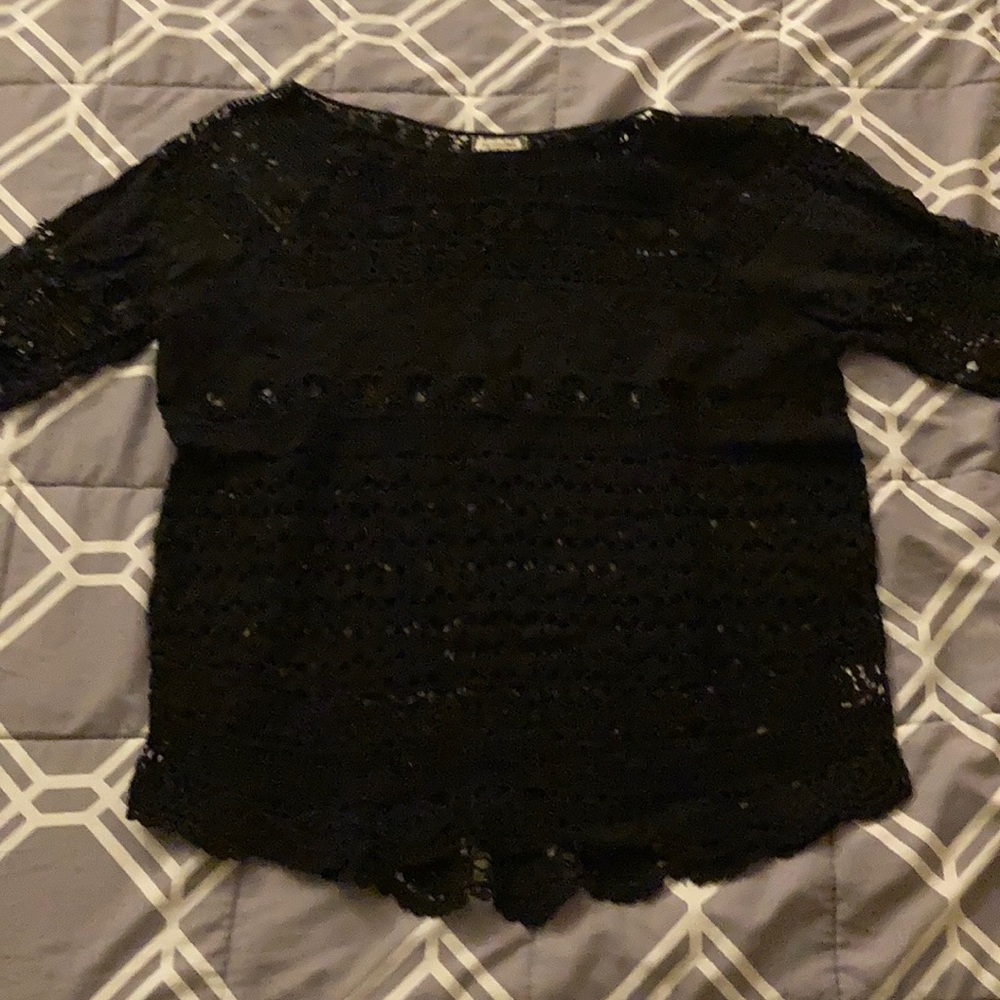 Black Crochet Top